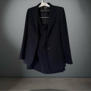 Kasper Women's Black Pinstripe Blazer